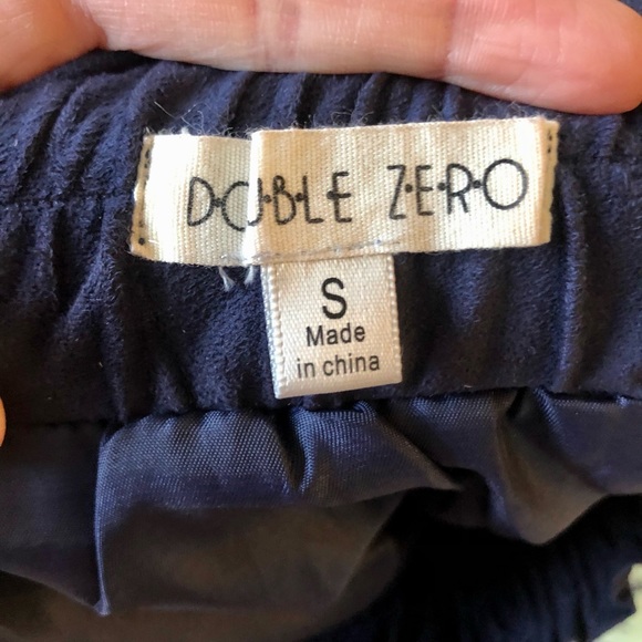 Velvety blue high waisted skirt - Picture 4 of 5